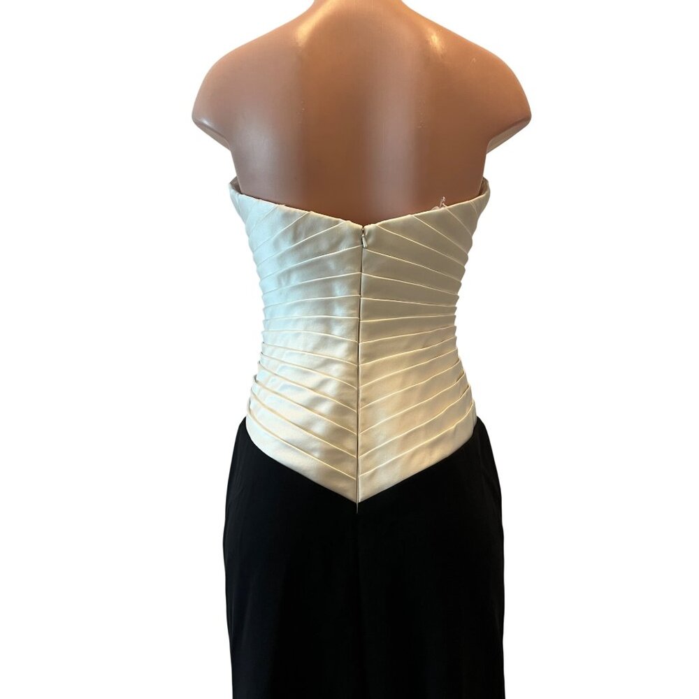 Sergio Hudson Black and White Strapless Gown NWT - Picture 9 of 10